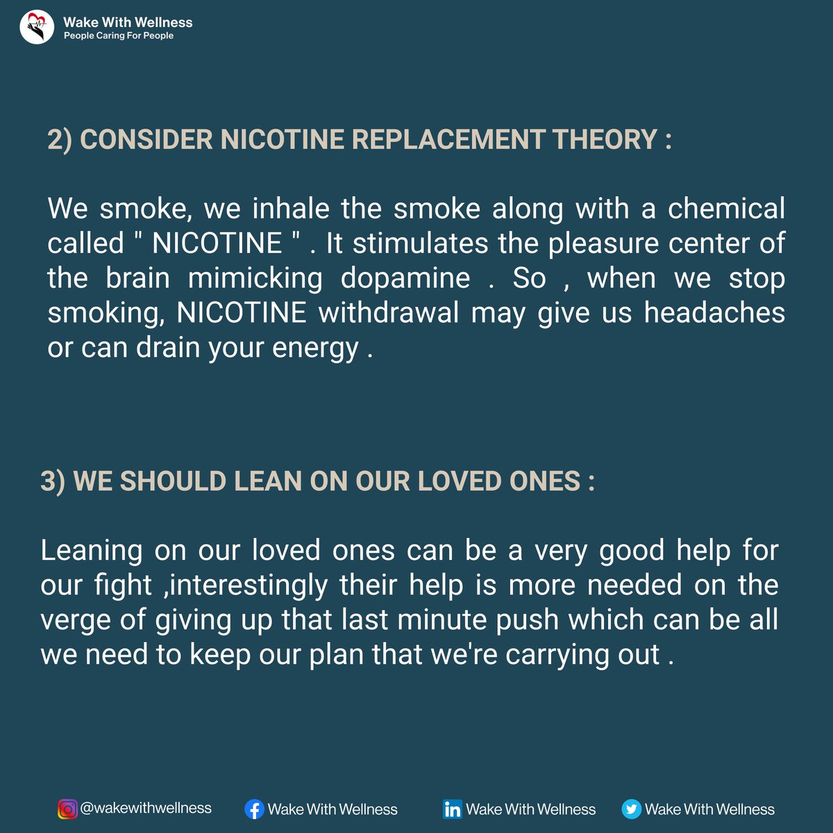 wakewwellness's tweet photo. // SELF-HELP TIPS TO QUITE SMOKING //

Credits - Allen John , Ankur Jyoti Dutta,          Harsh Verma

#health #healthifyme #wakewithwellness #cbo #unitednations #dna #dnatest #heal #digitalillustration #well #wellnesscoach #welldone #healthcoach #health #goal https://t.co/eccLWM47OS