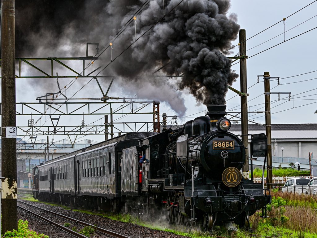 玉名の自然 景観 風物詩 Sl人吉 熊本駅ー鳥栖駅間で運転中 玉名駅は往路11 41分発 復路17時11分発 Sl人吉 蒸気機関車 Jr九州 鹿児島本線 熊本 玉名 玉名市 Sl鬼滅の刃 劇場版 鬼滅の刃 無限列車編 公開記念臨時列車 運行初日から