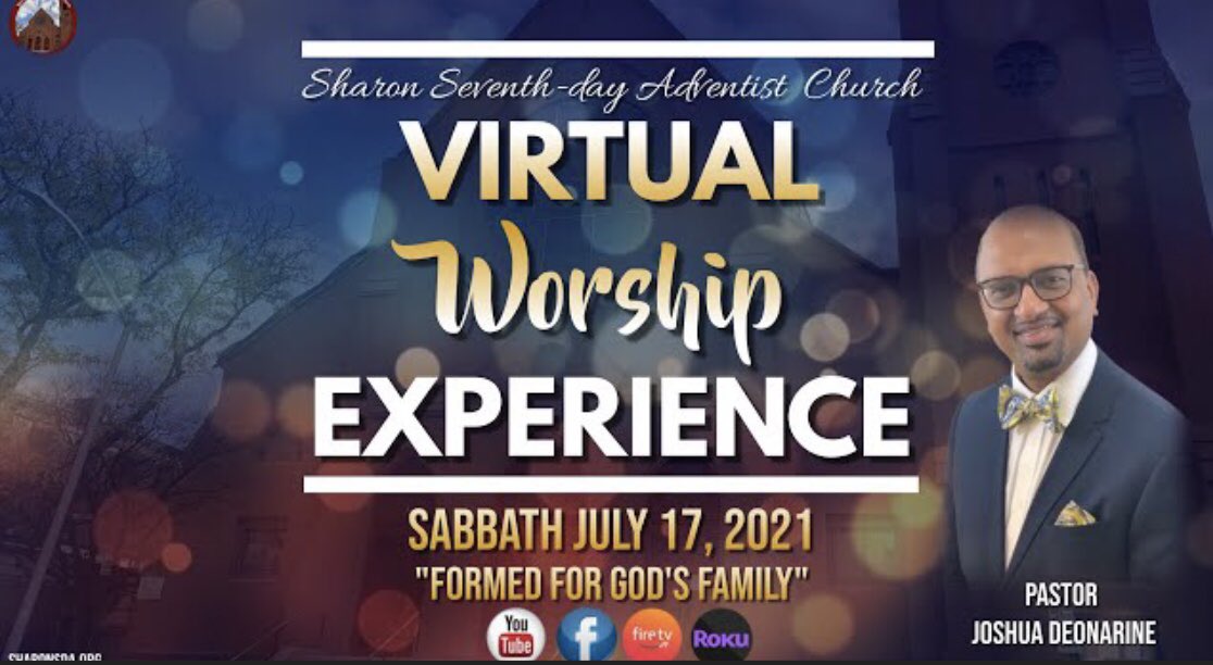 Happy Sabbath! Join us for our Worship Experience at 11:00am. Streamed/Recorded LIVE: youtu.be/xy9pdPe_P0k. This week’s message: “Formed for God’s Family” ~ Pastor <a href="/JoshuaDeonarine/">Joshua Deonarine</a> #SharonOn5thAvenue #adventist #adventistchurch