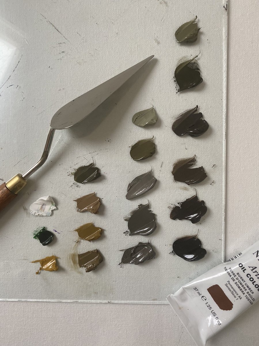 The painting                The palette