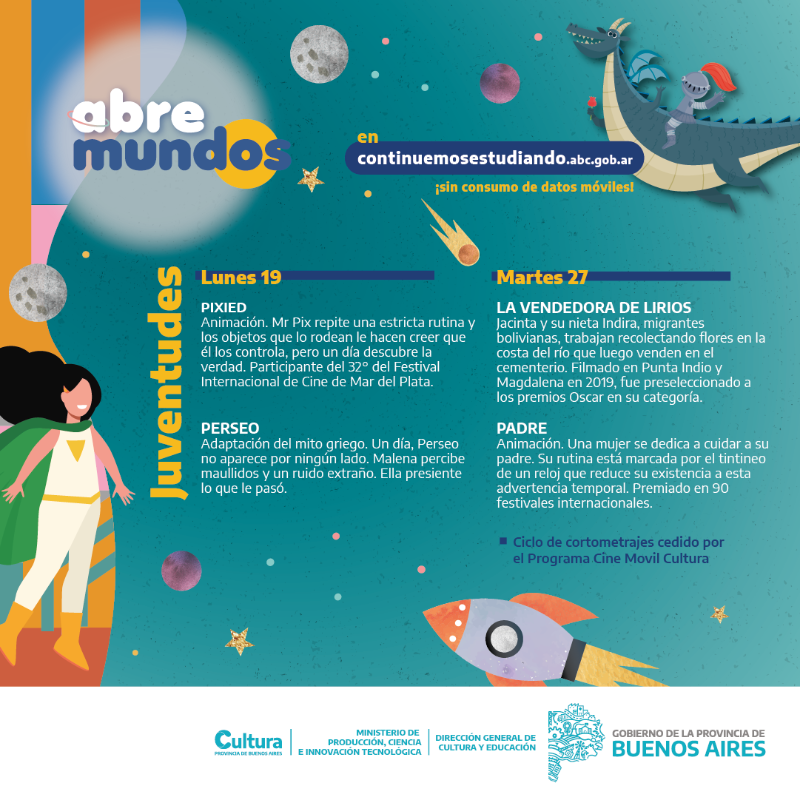 BAeducacion's tweet photo. Este lunes comienza "Abremundos. Educación y cultura para las niñeces y juventudes bonaerenses", el ciclo de espectáculos musicales, teatrales y de cortometrajes que organizamos junto con @BA_Cultura para estas #VacacionesDeInvierno.