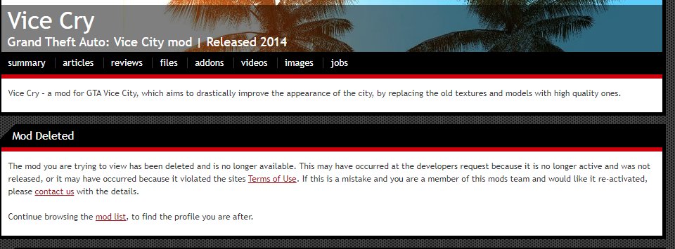 GTA Vice City Stories Mod Installer file - ModDB