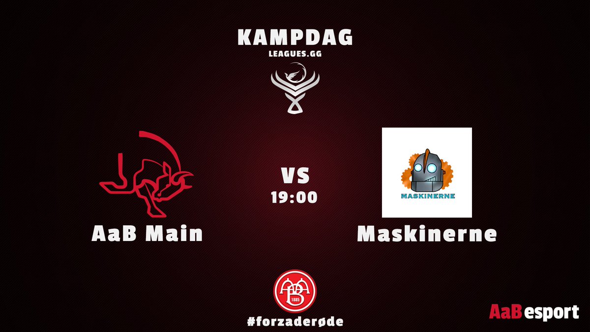 AaBesport's tweet image. [#LOL]

KAMPDAG!

Tredje kamp i sæsonen for mainholdet sparkes i gang i aften! 🔴⚪

Kom og se med, når @MutraLOL og @Fafner_lol caster kampen!

📢 @Leagues_GG 

Main i CSDK: 
⏰19:00 🆚 Maskinerne
📺twitch.tv/aabesport

#forzaderøde 
🅰️🅰️🅱️