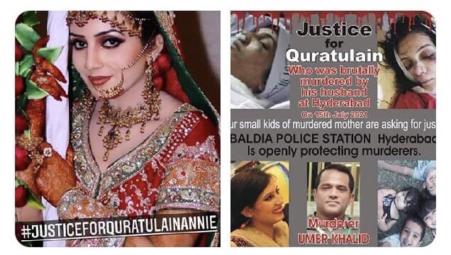 ChandaniChamp's tweet photo. A heart wrenching incident has happened in Hyderabad. 
Quratulain, a mother of 4 children was brutally murdered after being 
tortured by her husband.
We request higher authorities to take strict action against murderer.
#justiceforquratulain 
@ImranKhanPTI @CMSindh @IGSindh @HRC https://t.co/EwCL97HTxO