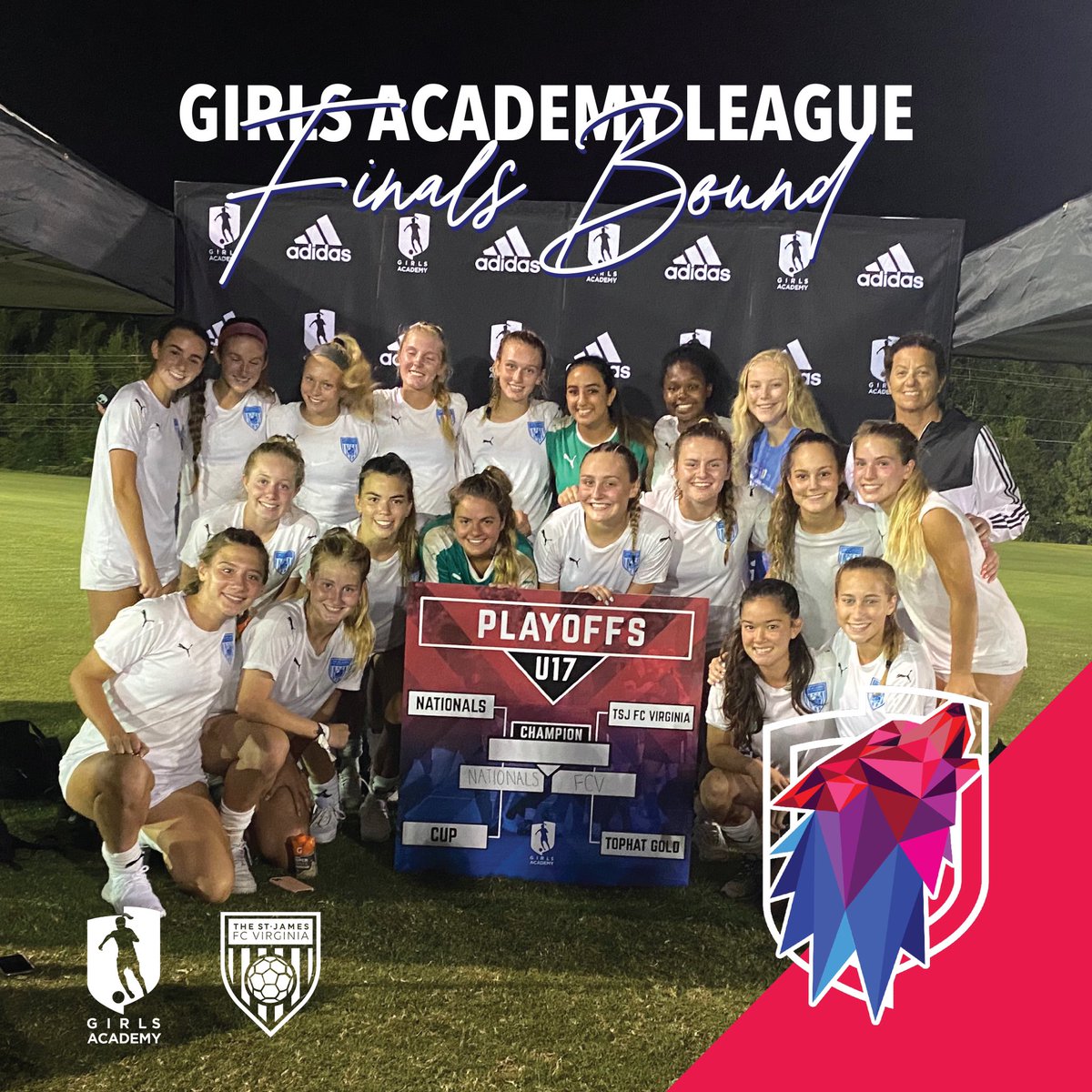 The St James Football Club (@thestjamesfc) on Twitter photo ๐คฉAfter OT in the semiโs, our 2004 <a href="/GAcademyLeague/">Girls Academy</a> team are heading to the FINALS!
๐บJoin us in supporting our #FCVFamily and watch live tomorrow at 3pm!
#GAFinals #TheFutureisFCV <a href="/TheStJames/">The St. James</a> ๐คฉAfter OT in the semiโs, our 2004 <a href="/GAcademyLeague/">Girls Academy</a> team are heading to the FINALS!
๐บJoin us in supporting our #FCVFamily and watch live tomorrow at 3pm!
#GAFinals #TheFutureisFCV <a href="/TheStJames/">The St. James</a>