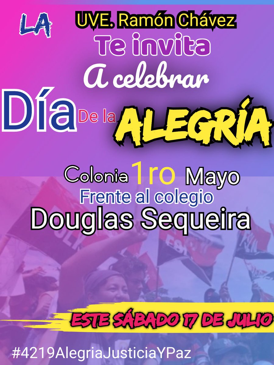 Tod@s a celebrar la huida del tirano, Somoza se fue del país hace 42 años y #Nicaragua celebra la alegría de vivir en paz.

Somosismo nunca más, Nicaragua libre y soberana. TE ESPERAMOS EN LA 1RO DE MAYO

#4219AlegriaJusticiaYPaz 

#AdelanteSiempre 

#UnidosEnVictorias