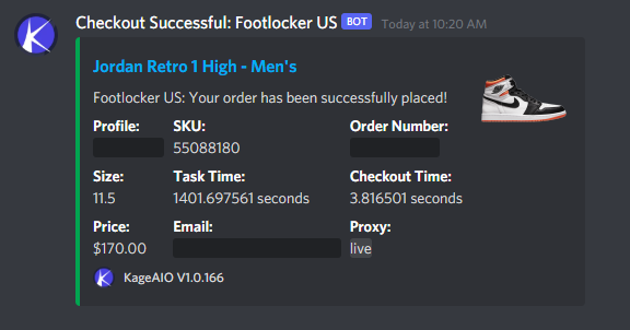 cressmancc's tweet image. How I like to start my weekend!  
Bots: @KageAIO @NSB_Bot 
Proxies: The always consistent @KermitProxies @LiveProxies 
Server: @MainlyServers 
Groups: @mamiskitchenio @ChopsAndClips