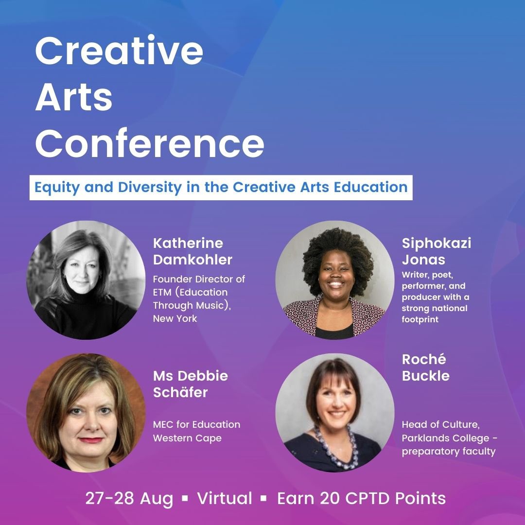 I’ll be presenting at the 2021 Creative Arts Conference on 27 and 28 August - giving educators the tools to provide quality Creative Arts Education. Learn how to integrate Drama into every subject! Registration is open: schoolscape.co.za/creative-arts-… 
#cac2021 #drama #dramaforall