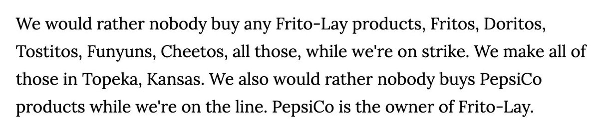 decafdana's tweet image. boycott notice from the workers at the frito-lay factory: