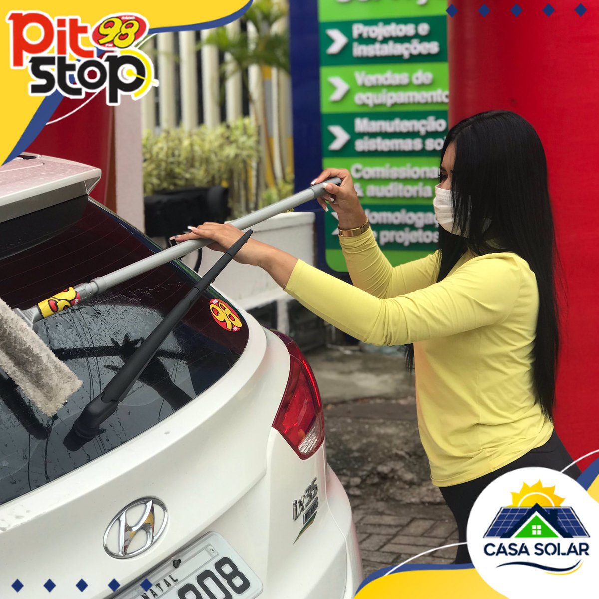 98FMNatal's tweet photo. O sol brilha e você economiza! ☀️☀️
O #Pitsstop98 está presente na reinauguração da @casasolarn e você é o nosso convidado ilustre para fazer parte dessa festa! 🎉
📍Av. Senador Salgado Filho, 2023 | Lagoa Nova
A casa solar instala seu sistema solar em até 30 dias! ☀️ https://t.co/PUzuSLpILl