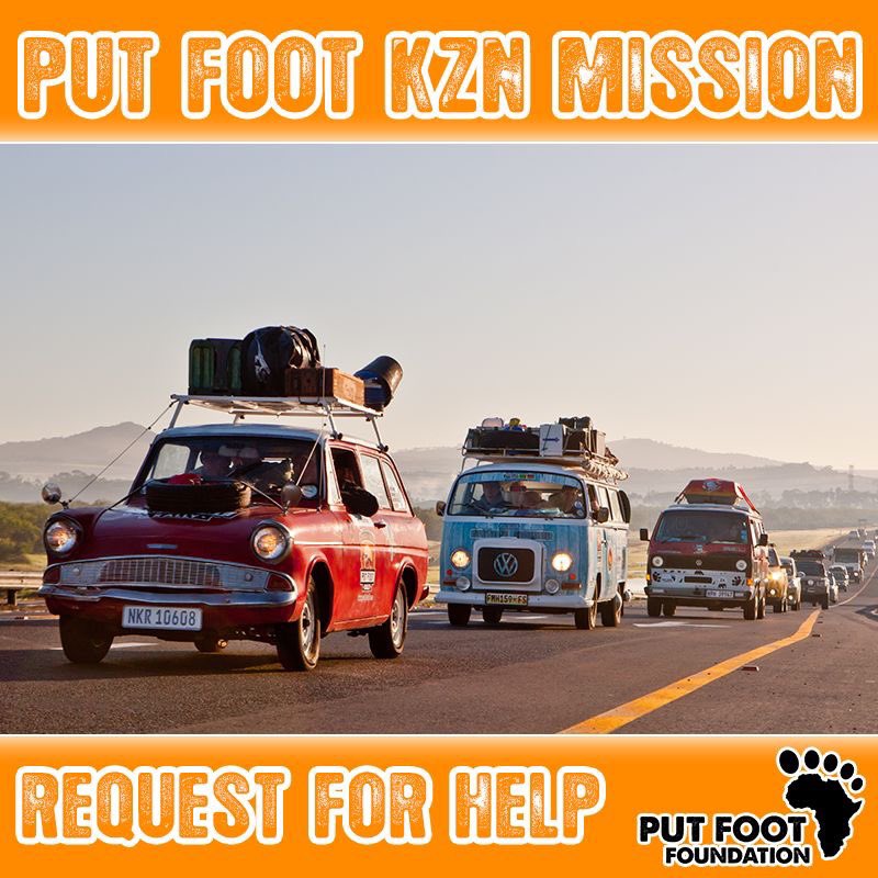 We are responding to the urgent call for for assistance for chronic medication (insulin etc), food supplies and basic necessities to those affected by the destruction in KZN.

We help raising R100,000 by Friday.

Plan: bit.ly/PutFootKZN
Donations: bit.ly/PutFootDonate