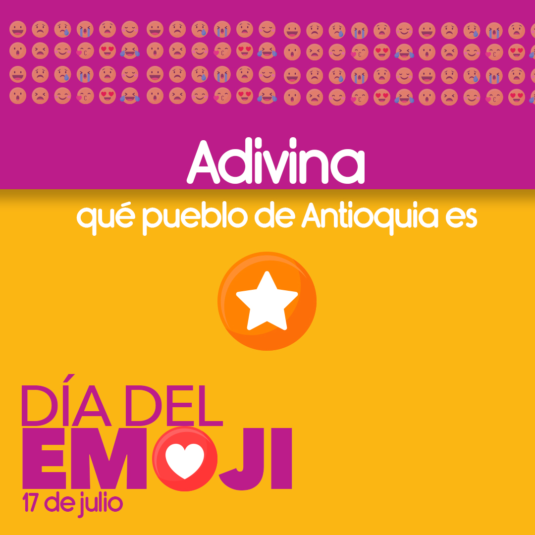 LaCentralCC's tweet photo. El emoji ha revolucionado la forma de comunicarnos por eso hoy celebramos su día.  

Y vamos a celebrar con estas adivinanzas de nombres de pueblos antioqueños.
¿Te animas a comentar?

#felizdiadelemoji😍🤗🤩☺️😁🤡👻👾 
#QuédateEnLaCentral #LaCentralSiempreTeCuida https://t.co/untGuKCnur
