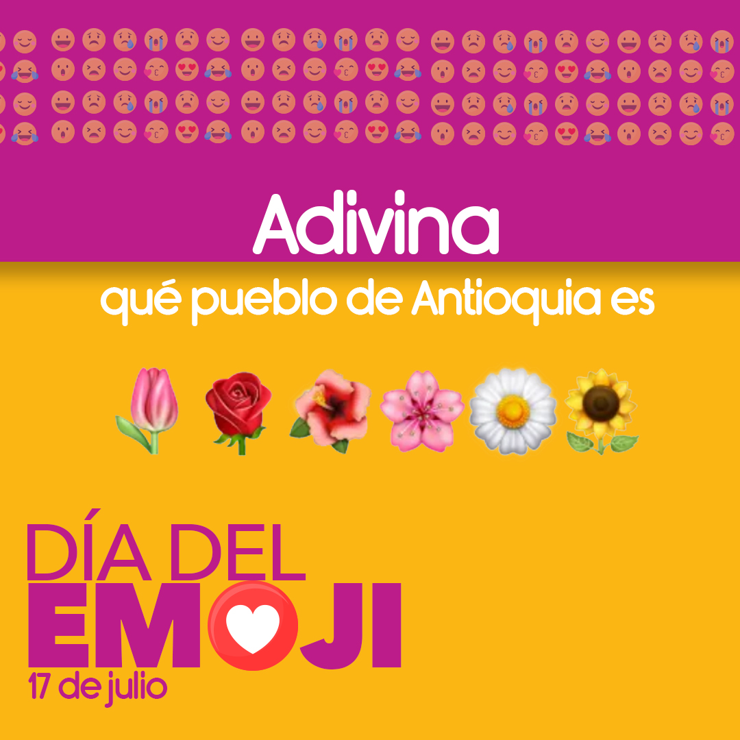El emoji ha revolucionado la forma de comunicarnos por eso hoy celebramos su día.  

Y vamos a celebrar con estas adivinanzas de nombres de pueblos antioqueños.
¿Te animas a comentar?

#felizdiadelemoji😍🤗🤩☺️😁🤡👻👾 
#QuédateEnLaCentral #LaCentralSiempreTeCuida