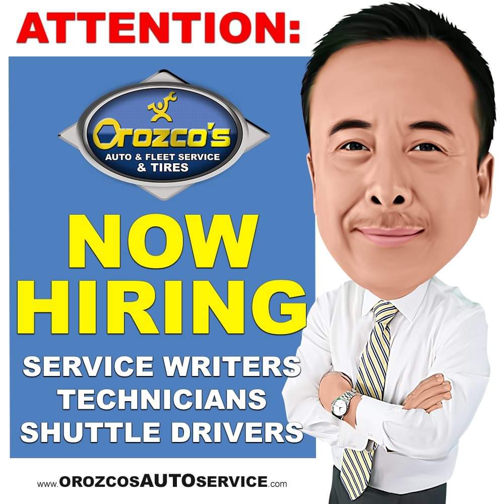 Orozco's Auto Service

Mon – Fri: 7:30AM – 5:30PM
Sat: 7:30AM – 4:00PM

Contact One of our Shops by visiting: orozcosautoservice.com #nowhiring #autoshop #fleetshop #Fullerton #OrangeCounty