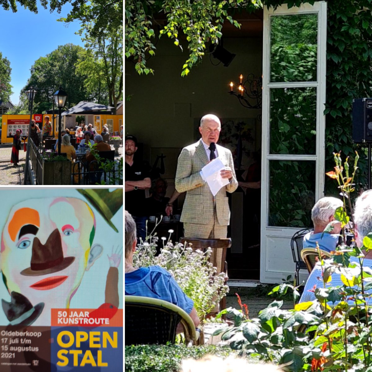 17 juli 2021 - Open Stal 2021 is een feit. Onder een strak blauwe hemel in de groene, besloten tuin van Le Brocope, opende de commissaris van de Koning de heer A. Brok de 50ste editie van Kunstroute Open Stal. Check de website voor deelnemende kunstenaars en actuele informatie.