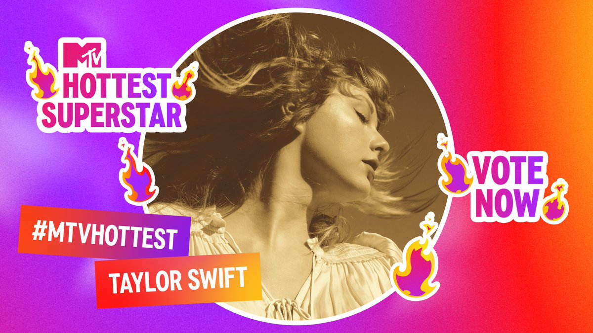 MTVMusicUK's tweet photo. Swifties, do you stan @taylorswift13 evermore…? Take her to the top of the #MTVHottest chart by tweeting ‘#MTVHottest Taylor Swift’ from 5.30pm tonight ⌛️ https://t.co/yNcJ9ky1fY