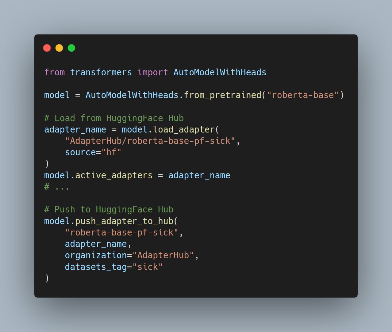 Omar Sanseviero on Twitter "1⃣With Adapter Transformers latest release