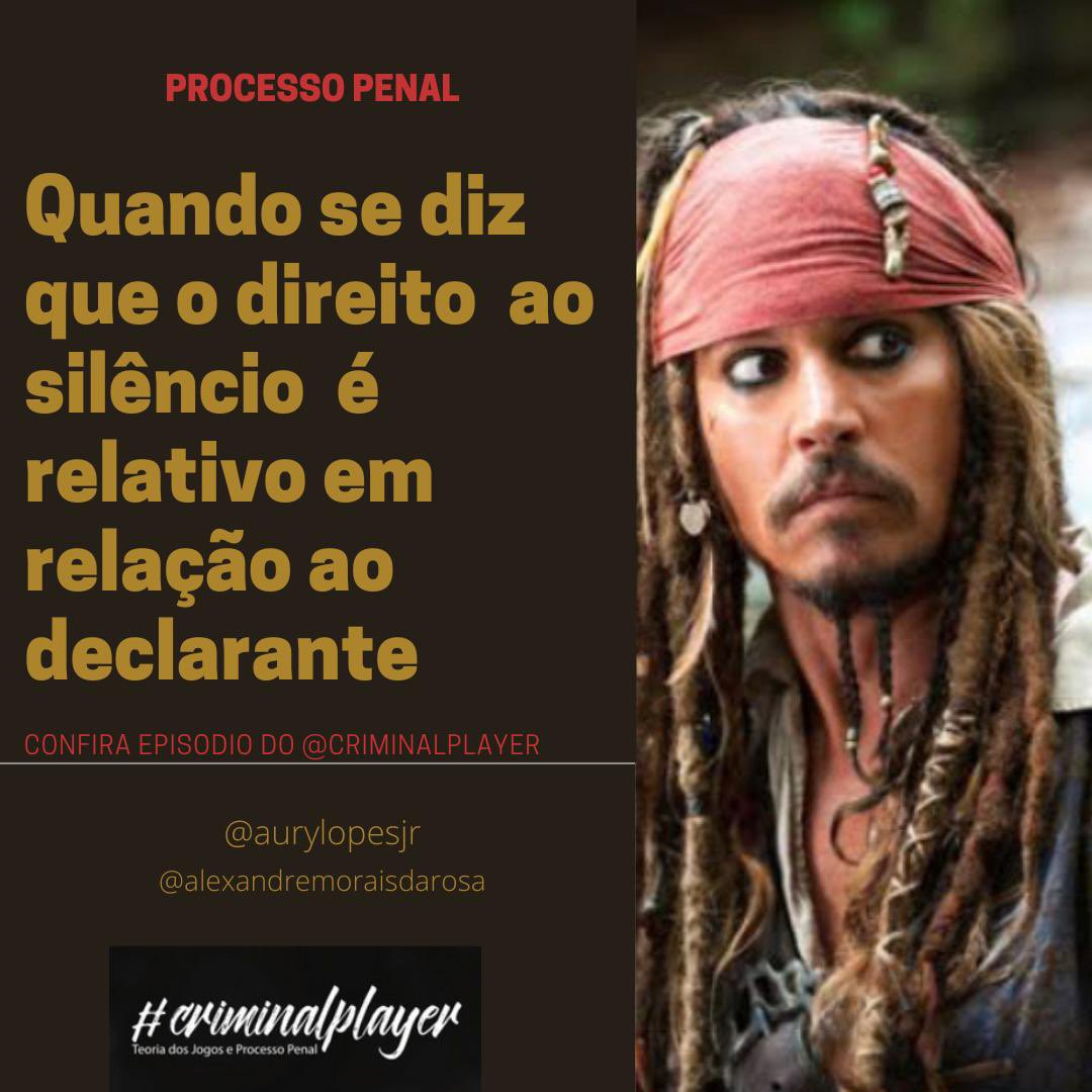 Mais um episódio do criminal player!! Direito de silêncio seletivo, parcial, perjúrio e CPI! <a href="/criminalplayer/">Jason :P</a> @alexandremoraisdarosa