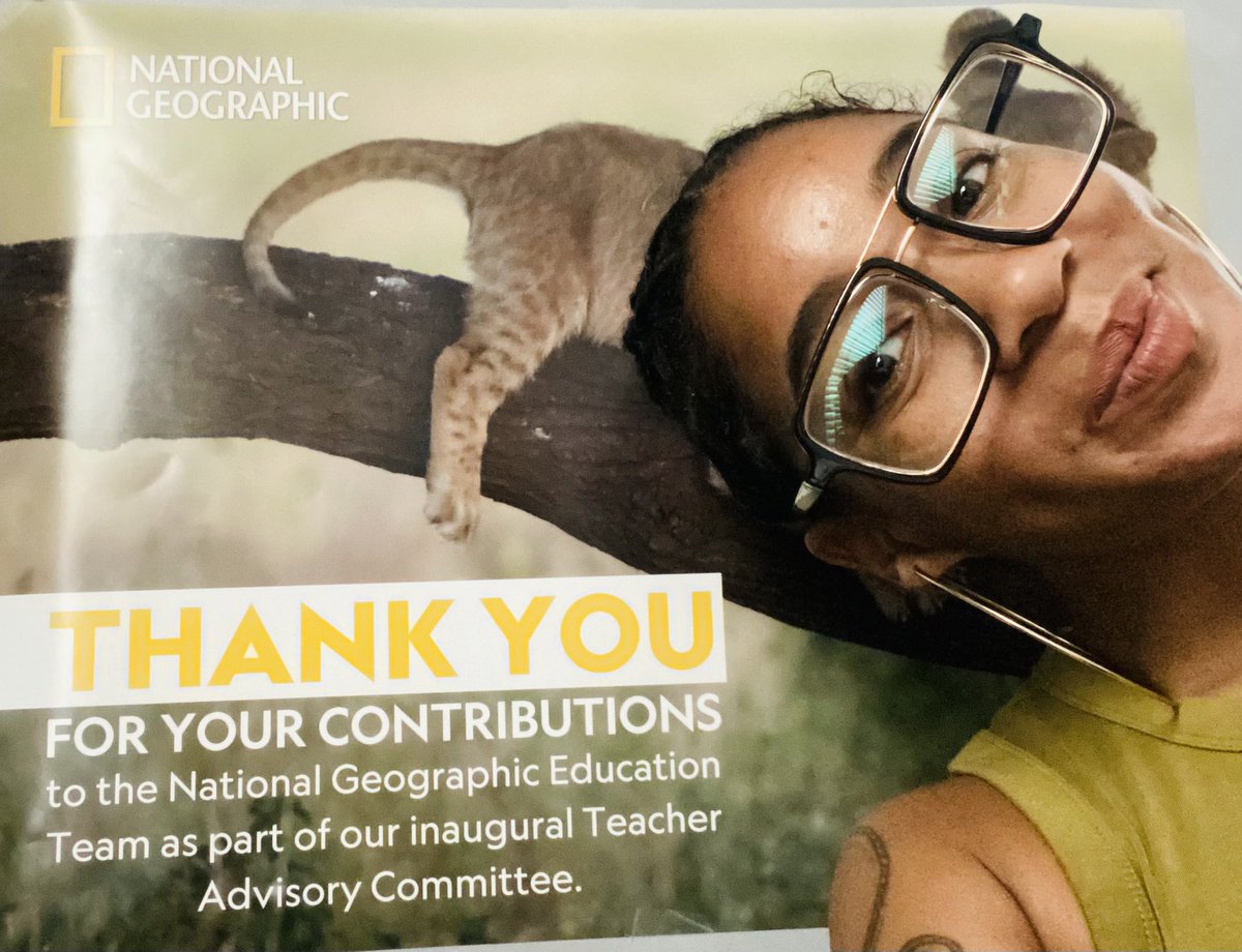 JarauxW's tweet photo. Recieved an awesome gift to hang in my office. I learned so much and made relationships to last a lifetime. #TACPAC @NatGeoEducation https://t.co/uaRtWChd7K
