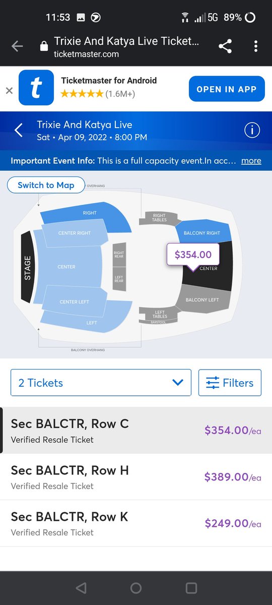 carterkid2006's tweet photo. @trixiemattel @katya_zamo your real fans can't afford to go to your shows because ticketmaster allows resale tickets... Check these prices out! Help us out!!! #katya #trixieandkatyalive #orlando #hardrocklive #ticketmaster https://t.co/FnswXF0Zes
