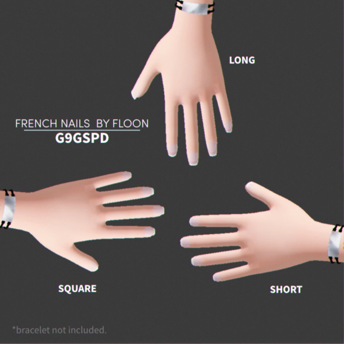 CrescentFloon's tweet photo. My french manicure are up in three different variations 💅 ✨ 

#ZEPETO #ZEPETOSTUDIO #ZEPETOCREATOR https://t.co/zCa4lAmDd1