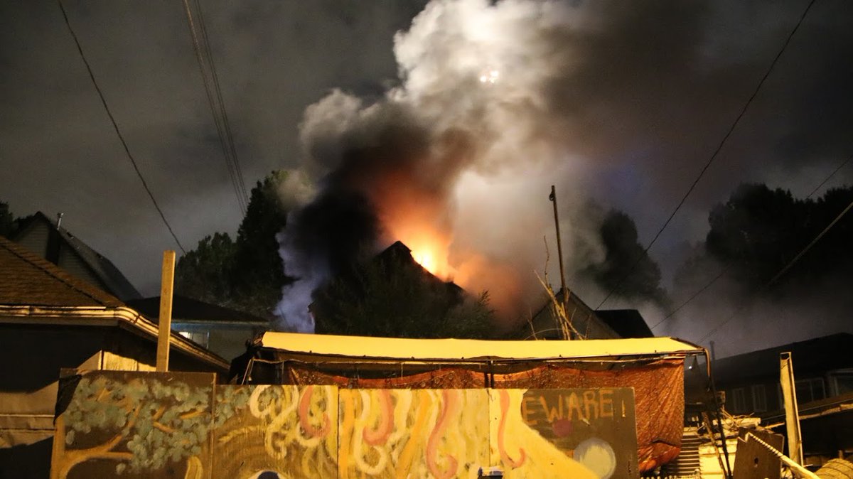 Crews battled a stubborn house fire this morning in the 500 blk Prior St. A 3rd alarm was called bringing over 40 firefighters to the scene. Ryan Stelting photos. <a href="/VanFireRescue/">Vancouver Fire Rescue Services</a> <a href="/Karen_Fry/">Karen Fry</a>