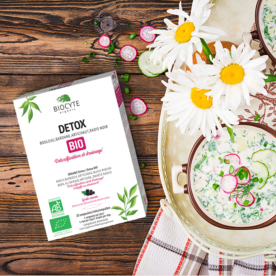 biocyte's tweet photo. Nous vous présentons notre complément alimentaire #Détox #Bio avec son format ultra pratique en ampoules. Seulement 1 ampoule par jour au goût cerise. A retrouver sur #Biocyte et en pharmacies &amp; parapharmacies. https://t.co/pDDI06iIqX