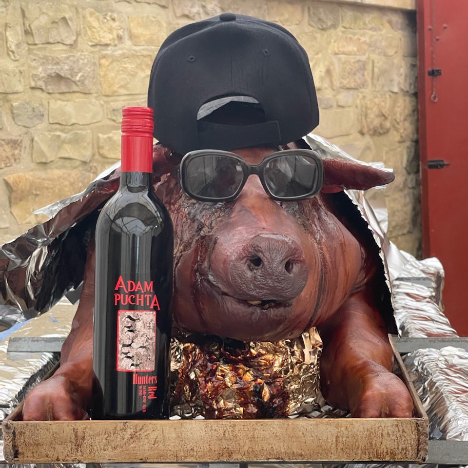 This little piggy is ready to party! 🍷🎸

We’re at @AdamPuchtaWines Roots: Cork & fork Festival today and would love to see ya! 

#apw #adampuchta #adampuchtawinery #missouriwine #pappyssmokehouse #wholehog #pulledpork #missourievents #wineevent #saturdayfun