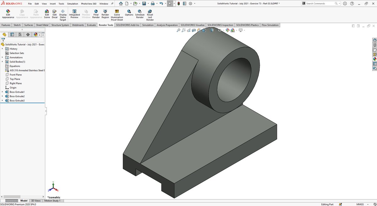engr_faysal's tweet image. SolidWorks Tutorial | Exercise #73 | How to Make a Mechanical Bracket youtu.be/ffIondpaonA via @YouTube