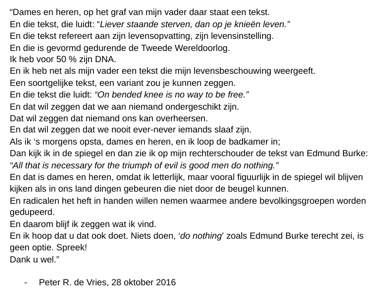 JoniVisser's tweet photo. - #PeterRdeVries #OnBendedKneeIsNoWayToBeFree😭
Bron: @communitytop100 28 oktober 2016 (Peter R. de Vries nam toen door middel van deze waanzinnige speech in een afgeladen Pakhuis de Zwijger zijn nummer 1 positie in ontvangst)
#DoNothingIsGeenOptie #Spreek https://t.co/AvXOi9sZNM