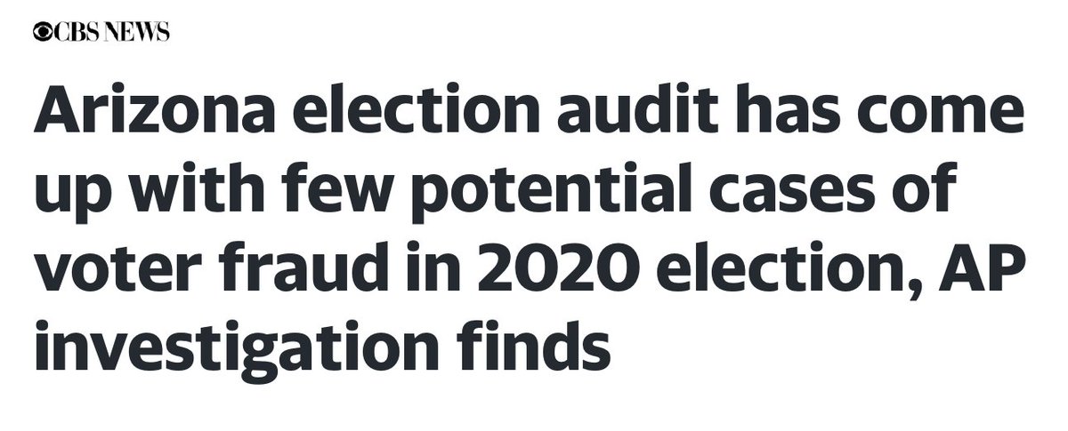 FAKE NEWS!

Literally the Arizona auditors just gave 256,000 potential cases of Voter Fraud 

They can't stop the truth from coming out, and the numbers don't lie!