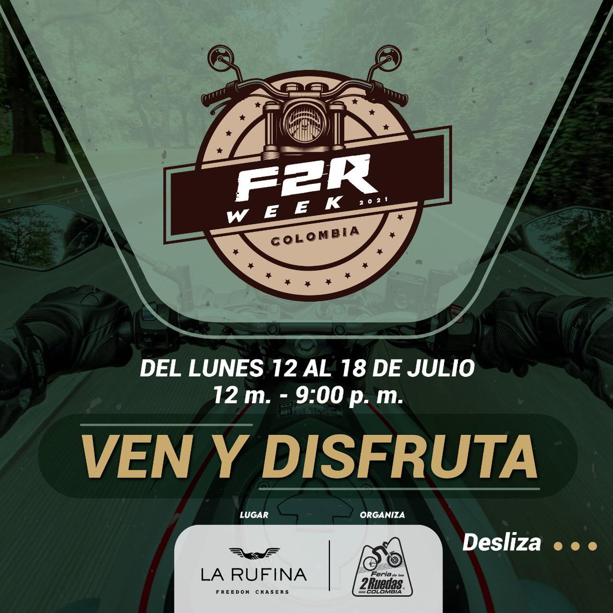 feria2ruedas's tweet photo. Todo el fin de semana tendremos espacios únicos y exclusivos para los seguidores de la #F2RWeek y #F2RDigital 🔥🏍
¡Ven y vive una experiencia de feria llena de adrenalina y muchas motos!
#pasionporlasmotos #f2r #feria2ruedas #F2Rdigital2021 #F2Rweek #accesoriosdemotos https://t.co/6yiVDCMIke