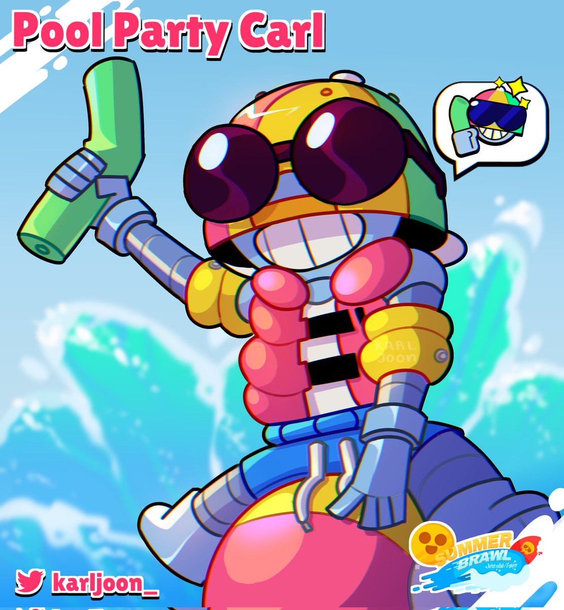 karljoon_'s tweet photo. 🏖️🏊 Pool Party Carl 

Here's my part for the #SummerBrawl2021☀️ collab!
Looks like triangulation isn't the only thing that rocks the nation.

Awesome pin by: @CoachFlapjack 🔥

#BrawlStars #BrawlStarsArt https://t.co/5cNCrrDKVA