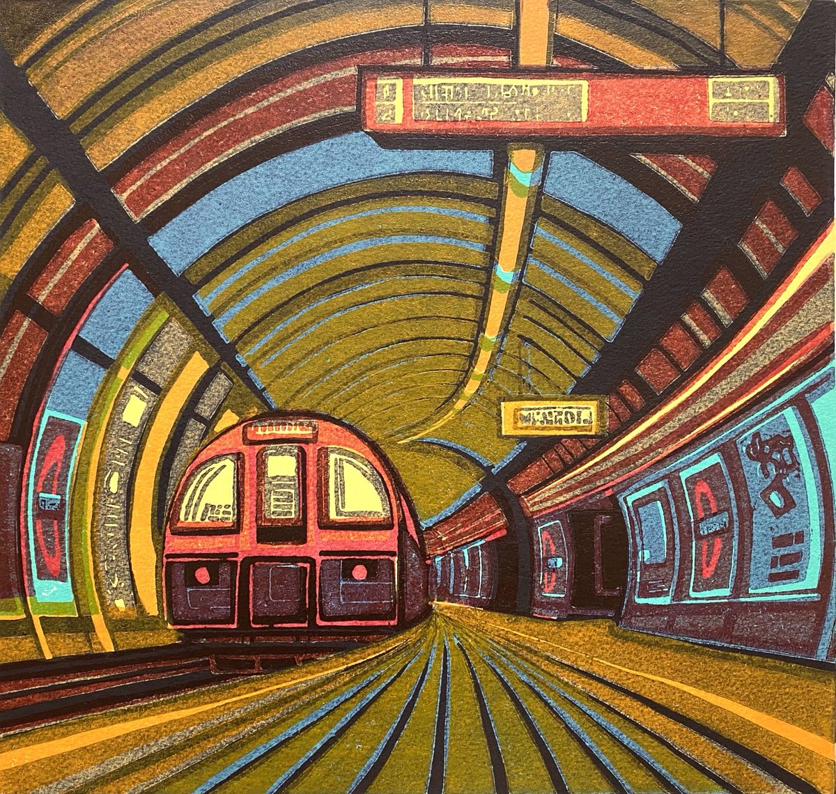 This rare linocut ‘Going Underground’ is in the @eamesfineart Summer Auction this weekend - lots of interesting and unusual pieces to bid on! Ends at 5pm on Sunday - here’s a link: eamesfineart.com/viewing-room/6… 😊
#printsforsale #originalprints