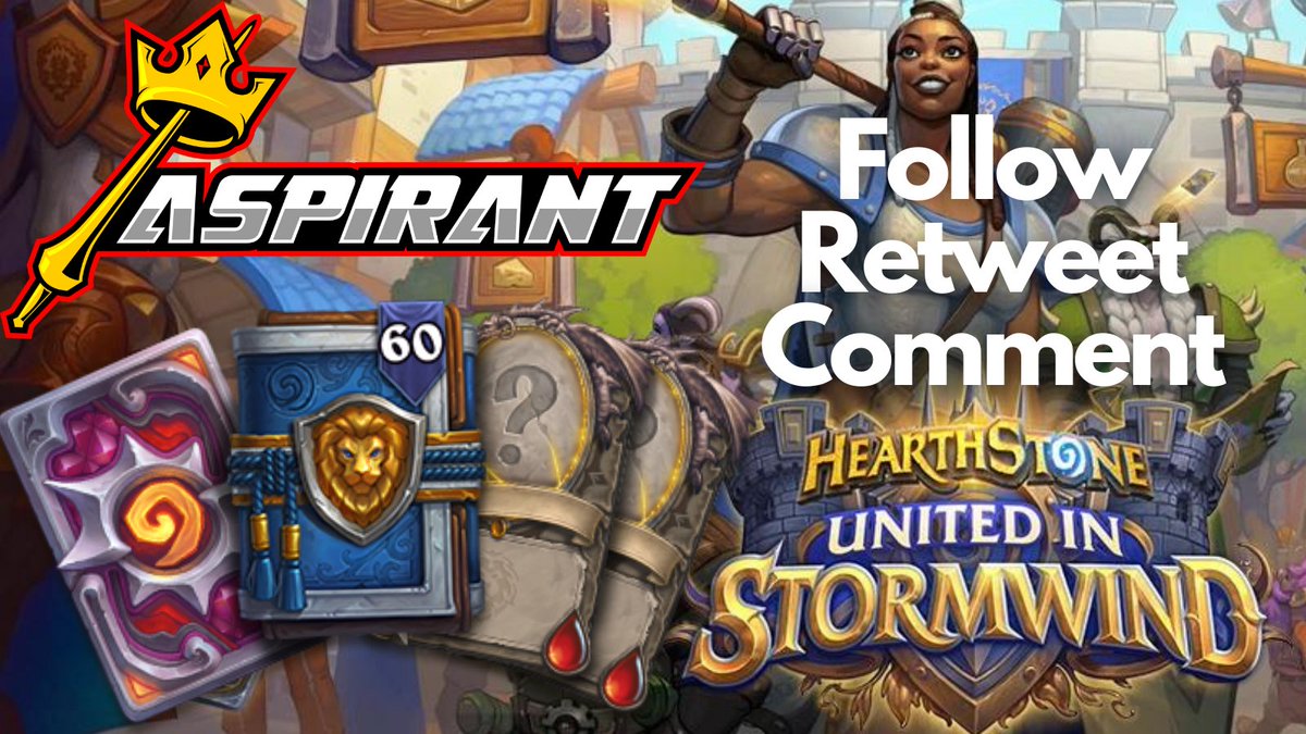 AspirantHS's tweet photo. We know you aspire for more and thanks to Blizzard, we've got you covered for a Standard United in Stormwind bundle!

🌟Follow us
🌟Retweet this post
🌟Comment with your biggest competitive ASPIRATION

Entry lasts through Friday, July 23rd so don't wait for your chance! https://t.co/Gajqviz265