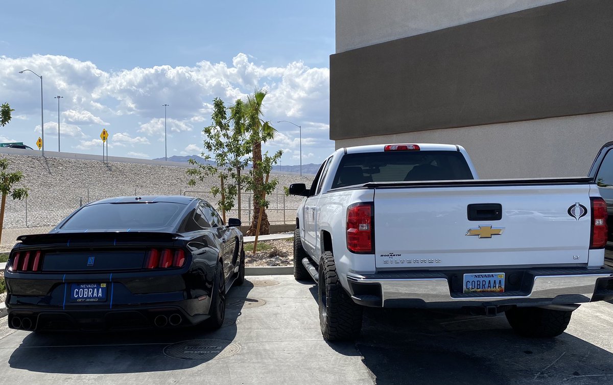 “COBRAA” and “COBRAAA” together for the first time!!! #hailcobra #shelbycobra #carolshelby #GIJoeClassified #GIJoe #Ford #Chevy #LasVegas #Nevada #licenseplates #vanityplates