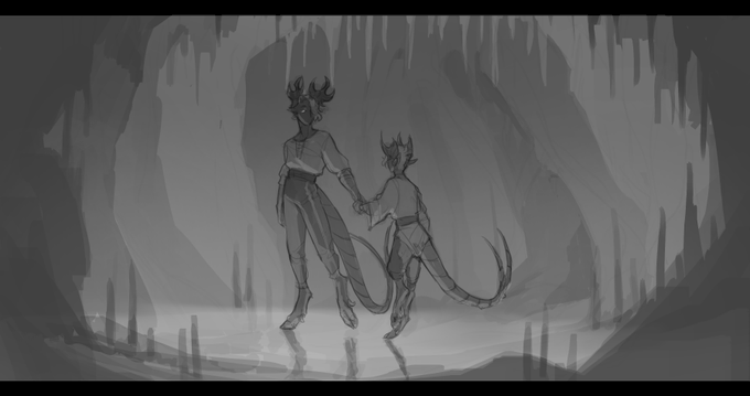 Gonna share these tiefling sibblings here c: 
