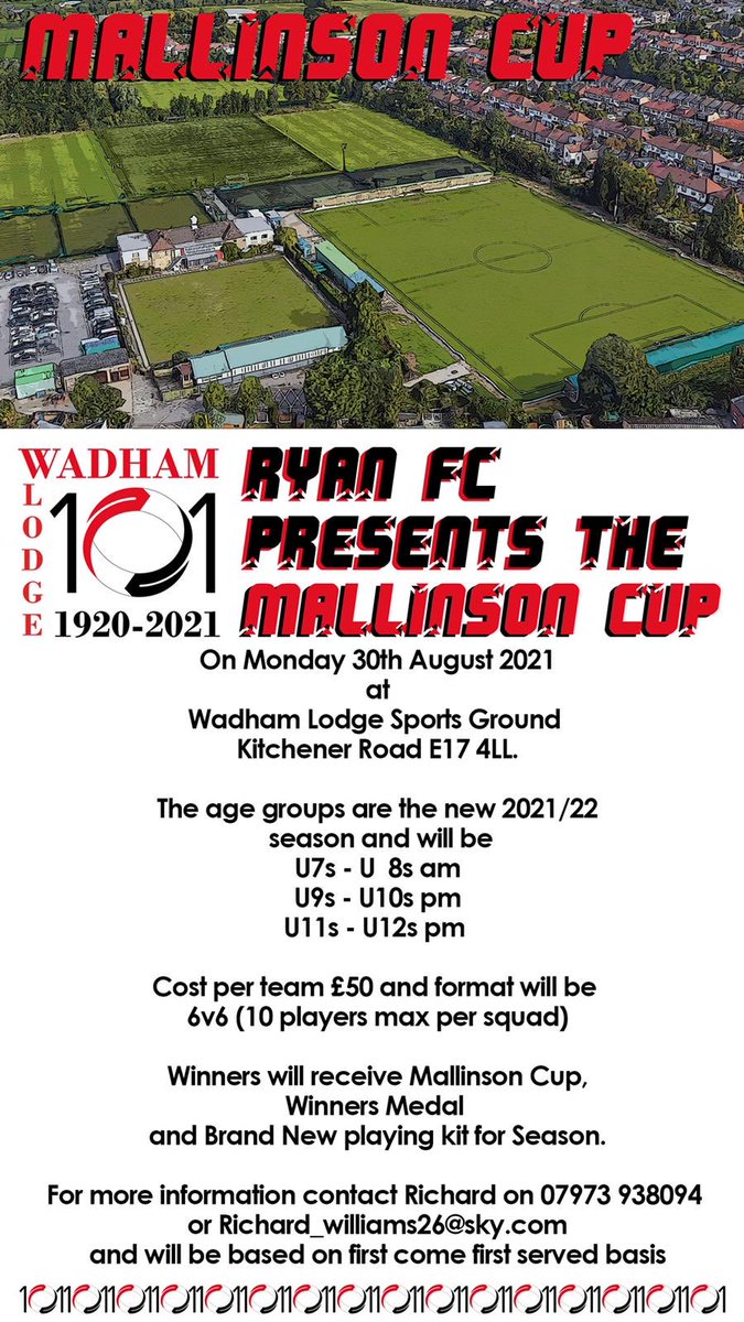 ryanfc1995's tweet photo. Massive tournament which is celebrating over 100 years for a great cause ⁦@Matchdaycentres⁩ dm me and will be best teams and clubs around 🏆🏆🏆 https://t.co/oem1Ehy6wM
