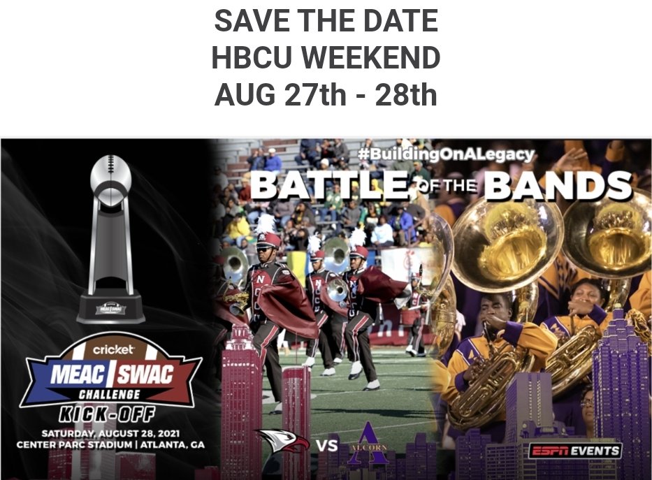 ATLHBCUAlumni's tweet photo. Be Ready! 🥁💂🏿‍♂#HBCUWeekend #BuildingOnALegacy #HBCUBands #BattleofTheBands #Alcorn #NCCU #HBCUs  #NCCUSoundMachine #SoundsofDynOMite #MEACSWACchallenge #AtlantaHBCUAlumniAlliance #HBCUBandsDoItBetter https://t.co/Y7J8RCJKG0