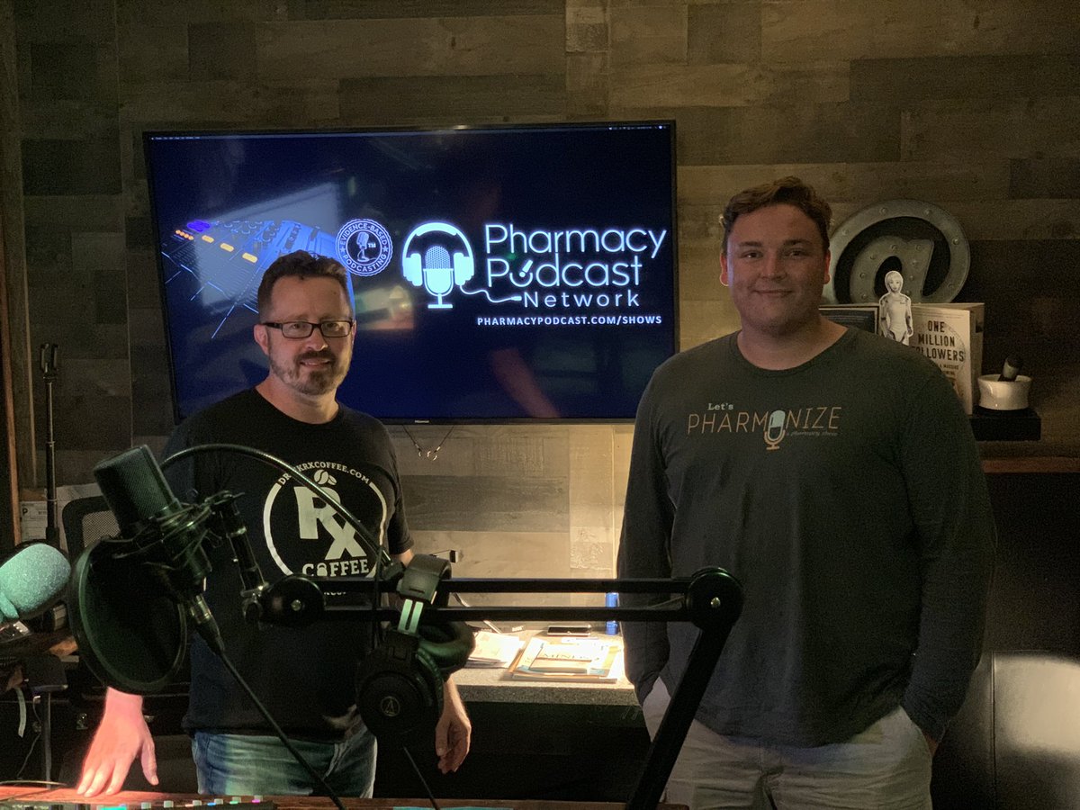 PharmacyPodcast's tweet photo. Cal Vandergrift w/ @LetsPharmonize visits the PPN HQ Studios

#TwitteRx https://t.co/LYjrzSNYww