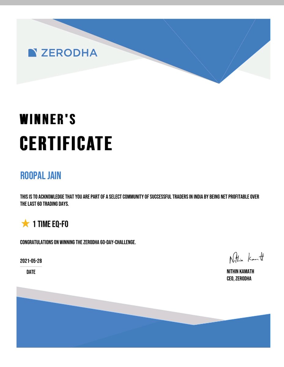 priyankshreeji's tweet photo. #zerodha #trading #justonetrade #StockMarket  My wife's account won zerodha 60 day challenge.. all being managed by me. https://t.co/56WOTEwkg4