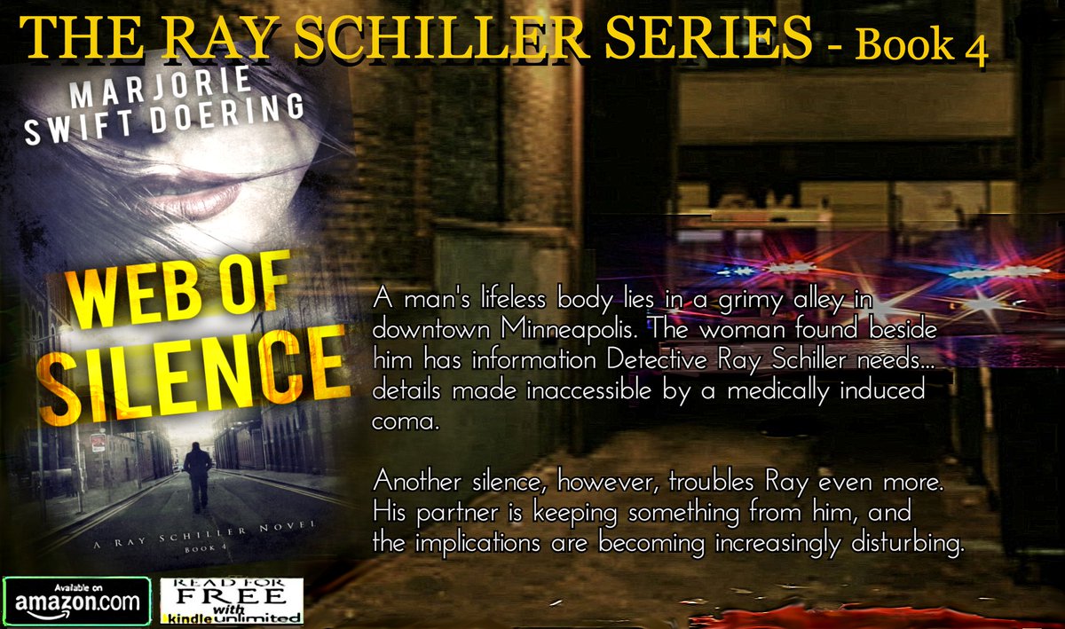 indiebooksource.com/books-by-marjo…
Books by Marjorie Swift Doering
WEB OF SILENCE - amzn.to/1XupAeY 
A Ray Schiller Novel – Book 4
Genre: Mystery / Suspense / Police Procedural