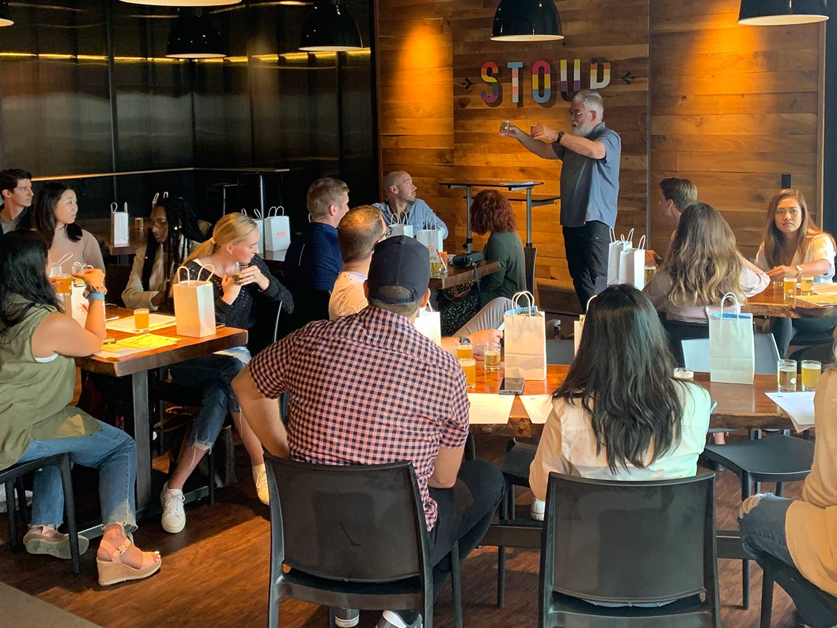 SantaNorthwest's tweet photo. Boy, its been a busy summer, and yesterday I had my first big event in over a year and a half. To celebrate the return to the office a group from Amazon held a special team-building beer-tasting event at Stoup Brewing. @stoupbrewing https://t.co/m0om9lI7rN
