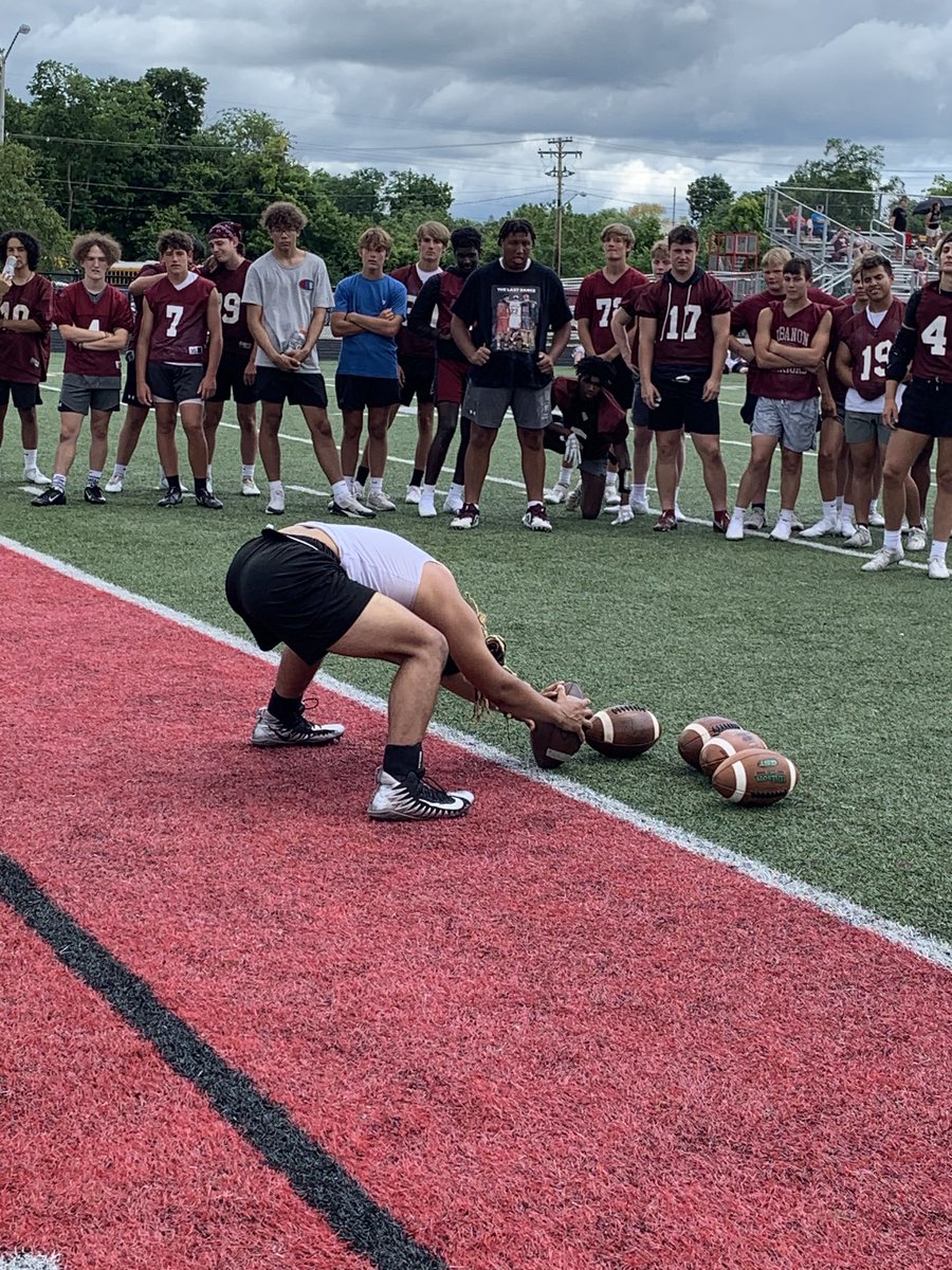 Kevin Handley and Jake Haynes compete in the long snap competition!!