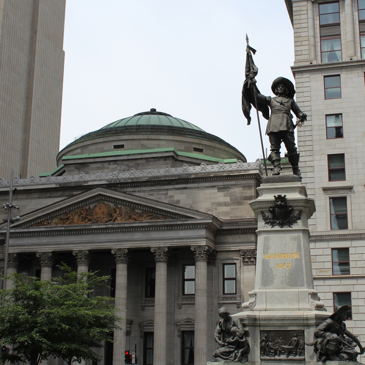 World Trip Revisit Day 331 bit.ly/ttatw331-332 Oh, #Canada! We spent a few days exploring Montreal from our home base near the Place d'Armes and its statue of Paul Chomedey de Maisonneuve, the founder of the city. #Canada #ttatw #takingontheworld #familytravel
