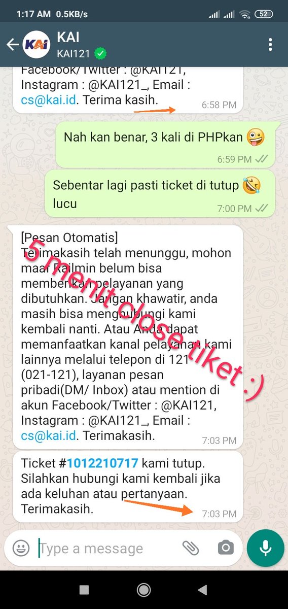 iffanux's tweet photo. @KAI121 @kemenhub151 Tgl 3/7 Sy sdh DM kamyu min @KAI121 tp cuma di read...syedih :( https://t.co/kUlukge2tN
