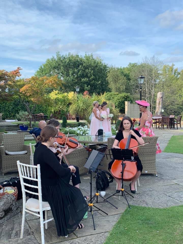 The perfect weather for an outside wedding! ☀️🎻