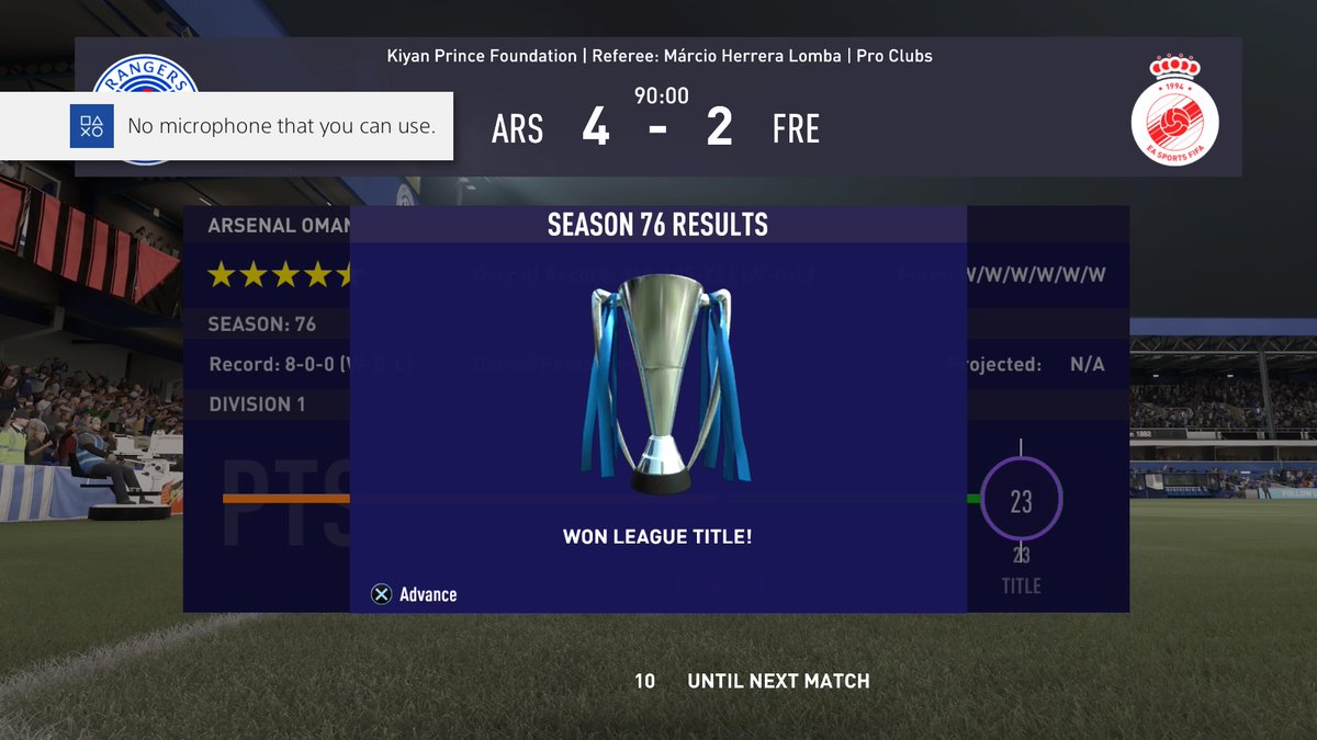 تايتل " ذهبي " جديد يُضاف لخزينة النادي صافي من الخساره، شكراً لكل من ساهم بهذا اللقب الممتع 

و شكراً لرجال 

ARSENAL OMAN
شباب قروب الحظر👍

#برو_كلوب #بروكلوب