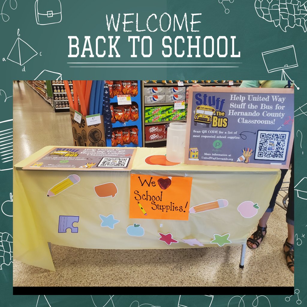 Mrs. Vascellaro (@mrs_vascellaro) on Twitter photo Thank you to <a href="/Publix/">Publix</a> and <a href="/UnitedWay/">United Way</a> for the #StuffTheBus campaign supporting local <a href="/HernandoSchools/">Hernando Schools</a> classrooms! Thank you to <a href="/Publix/">Publix</a> and <a href="/UnitedWay/">United Way</a> for the #StuffTheBus campaign supporting local <a href="/HernandoSchools/">Hernando Schools</a> classrooms!