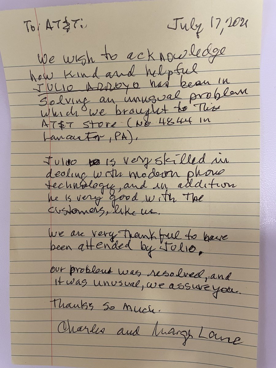 A little effort goes a long way ! Another satisfied customer @ Park City Mall 🥳 
#lifeatatt #CustomerExperience <a href="/ATT/">AT&T</a> <a href="/OHPA_TeamOVO/">Team OVO</a> <a href="/realmccoy1988/">Connor McCoy</a> <a href="/OHPAunstOHPAble/">#unstOHPAble</a> <a href="/Justin_Balla/">Justin Balla</a> @BrianWest_OHPA